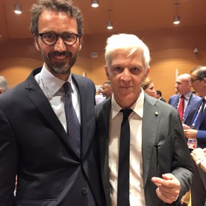 Stefano Colombo con Massimo Bray, direttore generale dell'Istituto Treccani